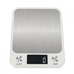 DS05B-10KG 10kg/1g White Color LCD Display Multi-function Digital Food Kitchen Scale Stainless Steel Weighing Food Scale Cooking Tools Balance