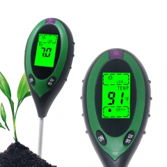 SP-4IN1G 4 In1 Plant Soil PH Meter Moisture Tester Light Analyzer Temperature Sunlight Intensity Measurement Analysis Acidity