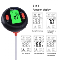 SP-Soil5in1 5 in 1 Soil PH Water Moisture Meter Garden Plants Flowers