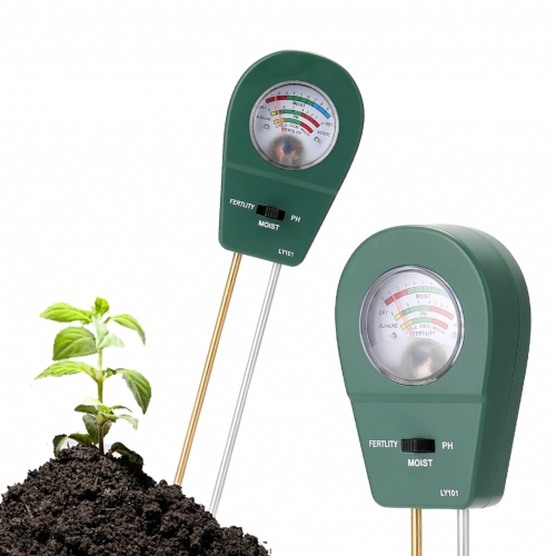 SP-Soil3in1B 3-in-1 Soil PH Meter Soil Moisture/Soil Fertility/Soil PH Soil Detector Garden Flowers Soil Moisture Sensors Garden PH Tester