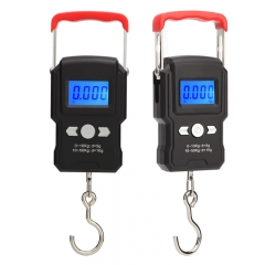 PS114A-75KG 75KG 10g Digital Scale With Tape For Luggage Travel Weighting Steelyard Hanging Electronic Hook Scale Weight Tool Backlight LCD
