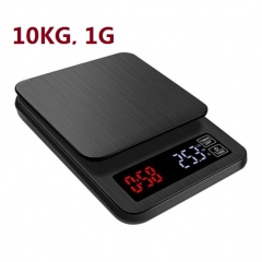 CS04A-10KG 10KG 1g LCD Digital Electronic Drip Coffee Scale with Timer 3kg 5kg 0.1g Black Kitchen Baking Coffee Weight Balance USB Drip Scale Timer