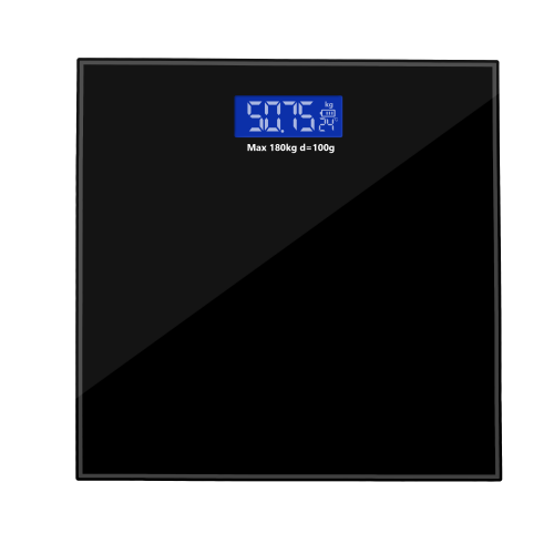 BS05A-180KG 180KG 0.1kg Digital Bathroom Weight Floor Scale 180kg /396LB LCD With Battery Weight Scale LCD Display Glass Smart Electronic Scales