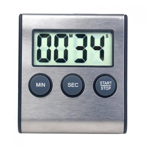 TM-122 Kitchen Timer Digital Magnetic Digital Chronometer LCD Digital Screen Alarm Magnet Clock Cooking Count Up Countdown Stopwatch