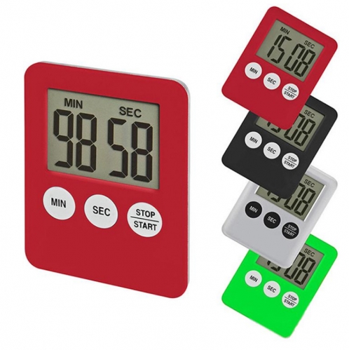 TM-101 LCD Digital Screen Kitchen Timer Square Cooking Count Up Countdown Alarm Magnet Clock