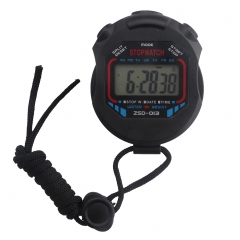 TM-200 Handheld Digital LCD Chronograph Sports Counter Stopwatch Timer Alarm Stop Watch