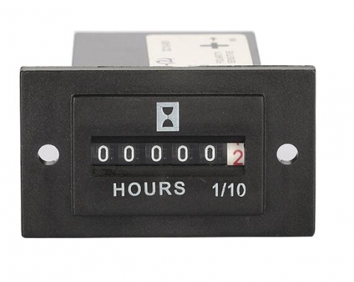 SYS-2 DC 10V-80V AC or 100-250V Black Industrial Accumulate Cumulative Timer Hour Meter