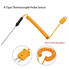 XK-5 Temperature Controller Measuring Tools K-Type Thermocouple 100/150/200/300/500mm Probe Sensor With Wire Cable -50°C To 1200°C