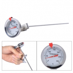 KT-40 12inch Long 0-300C Stainless Steel Cooking Probe Thermometer With Clip For Food Meat Homebrew Wine Kettle Professional Food Thermometer