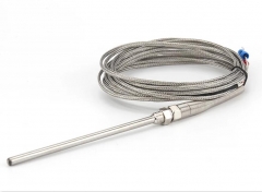 K-type thermocouple stainless steel probe thermocouple 100mm 1m 2m 3m 4m cable length, thermocouple 0 ~ 400C temperature sensor