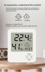 DT-52 Digital Temperature Humidity Clock Big LCD Electronic Thermometer Hydrometer Meter With Stand Hygrometer Humidity Gauge Digital