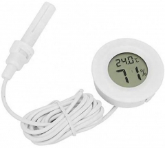 DT-203 Round Shape Digital Thermometer Hygrometer with 1.5 Meter Probe