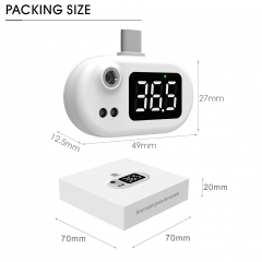 DT-62 Mini USB Thermometer Mobile Phone Digital Thermometer With LED Display Non-contact Infrared Temperature Sensor Type-C Hygrometer