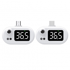 DT-62 Mini USB Thermometer Mobile Phone Digital Thermometer With LED Display Non-contact Infrared Temperature Sensor Type-C Hygrometer