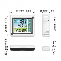 DT-07A Weather Station Indoor Outdoor Wireless Digital Thermohygrometer Temperature meter Humidity Monitor Weather Clock Hygrometer