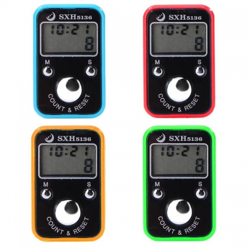 FC-007 Mini Finger Rows Counter LCD Electronic Digital Tally Counter Stitch Marker And Row Finger Counting Timer Soccer Golf Counter