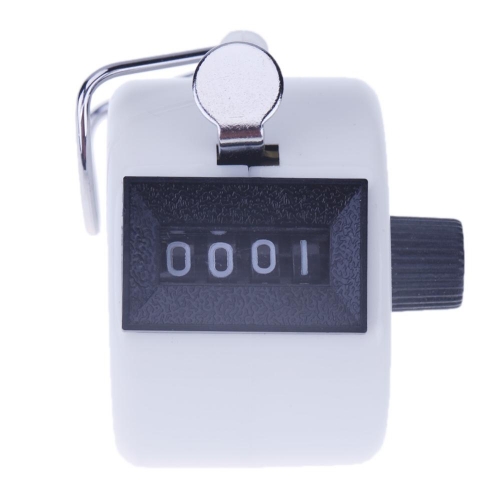 MC-001W 4 Digit Number Mini Hand Held Tally Counter Digital Golf Clicker Manual Training Counting Max. 9999 Counter
