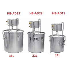 HB-AD Efficient Distiller Alambic Moonshine Alcohol Still Stainless Copper DIY Home Brew Water Wine Essential Oil Brewing Kit