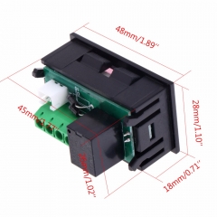 W1218 Digital Thermostat DC 12V Temperature Controller For Incubator With Probe Red