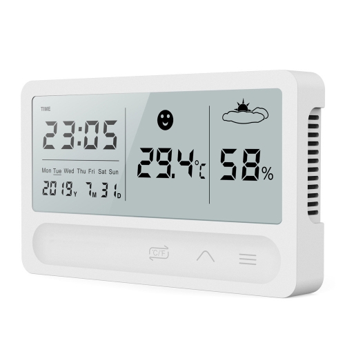 DT-65 Indoor Room Weather Station LCD Electronic Temperature Humidity Meter Digital Thermometer Hygrometer Alarm Clock dropshipping