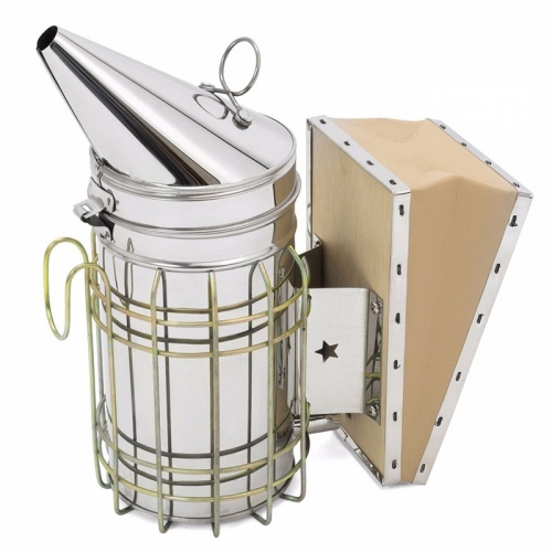 BS-01 Apiculture Beekeeping Equipment Stainless steel+ Corium Bee Smoker