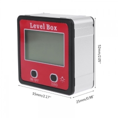 LCD Digital Inclinometer Spirit Level Box Protractor Angle Gauge Meter Bevel Level Magnetic Base