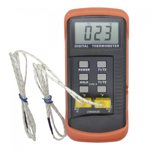 DM6802B K-Type Two Channel Temperature Tester Sensor digital Thermometer