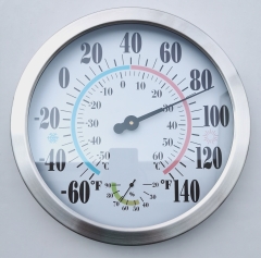 30CM Dial Wall Decor high quality Stainless Steel Thermometer hygrometer