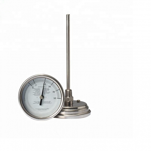 Bimetal thermometer for maple syrup