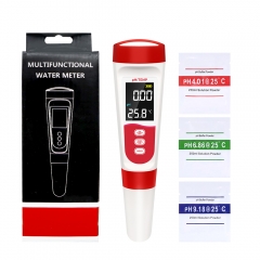 PH-100 Portable pen type for aquariums LCD display Water Quality Tester 2 in 1 Digital temperature pH Meter