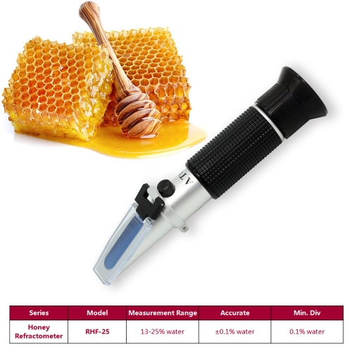 RHF-25 ATC optical honey refractometer 13-25% Water