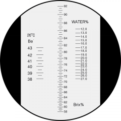 RHB-92T ATC Honey 58-92% Brix 38-43Bé 12-27%Water optical refractometer