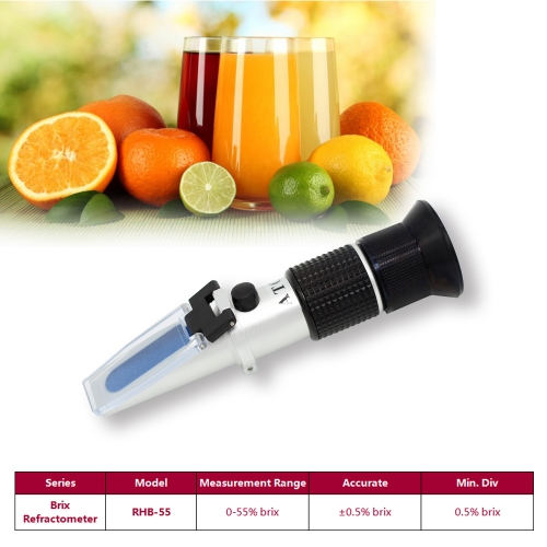 RHB-55 ATC Brix 0-55% optical refractometer