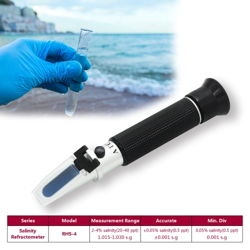 RHS-4 ATC 2-4% salinity 1.015-1.030S.G. optical refractometer