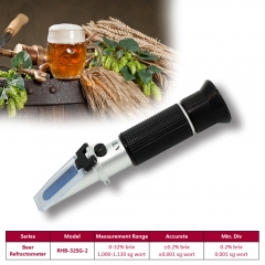 1.000-1.130 WortSG 0-32% Brix optical ATC beer refractometer RHB-32SG-2