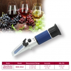 RHW-25Vol ATC alcohol 0-25%Vol 0-170Oe optical wine refractometer