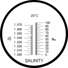 RHS-10 ATC salinity 0-10% 1.000-1.070RI optical refractometer