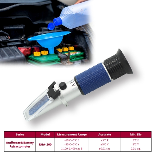 RHA-200 ATC E -60~0℃ P -50~0℃ B:1.100-1.400sg optical refractometer