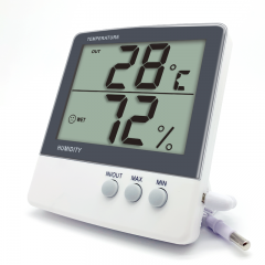 HTC-3 New Design Large LCD Monitors Indoor Outdoor Desktop Max Min Records thermometer hygrometer