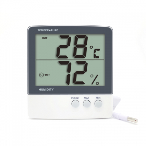HTC-3 New Design Large LCD Monitors Indoor Outdoor Desktop Max Min Records thermometer hygrometer