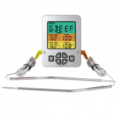 DD-TH116 Dual Probe Color Display Touch sreen Digital Oven Grill Barbecu Cooking Kitchen Meat Thermometer for Cooking