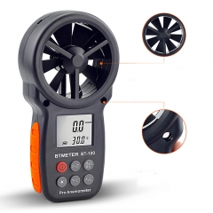 YHBT-100 Digital Anemometer Handheld Wind Speed Meter for Measuring Wind Speed, Temperature and Wind Chill with Backlight LCD