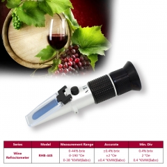 RHB-44S ATC Oe 0-190Oe 0-38KMW/Babo 0–44%Brix optical wine refractometer