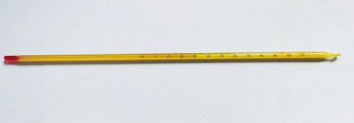 GT-01Y Glass Thermometer with Hook (-10-110C) Yellow color