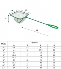 DD-FN01 Fish Net, Aquarium Fishing Gear, Full Size Green Fishing Net, Ornamental Fish Net, Fish tank Fish Farming Tools