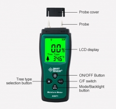 Wood Moisture Meter Humidity Tester Timber Damp Detector paper digital Moisture Meter Test wall moisture analyzer Range 2%~70%