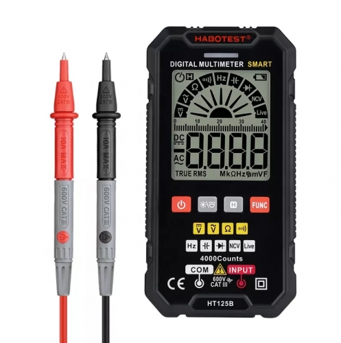 New HT125B LCD Digital Multimeter DC AC Voltage Diode Frequency Multimeter Voltage Tester Test Current