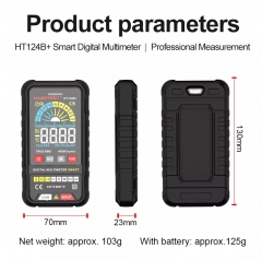 HT124B+ Ture RMS 4000 counts color display with leather case NCV Auto range Smart digital multimete