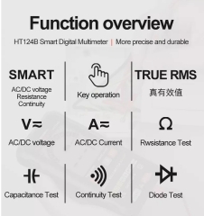HT124B 600V 4000 Counts Voltage NCV True RMS Smart Digital multimeter