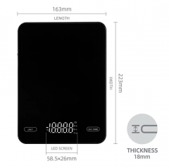 OEM Factory Home Used 10kg 22lb Digital USB Rechargeable kitchen Food Weighing Scale